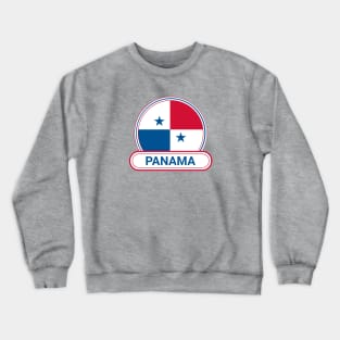 Panama Country Badge - Panama Flag Crewneck Sweatshirt